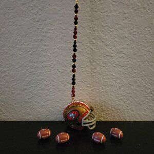 49er NFL mini Bling Car Charm Helmet